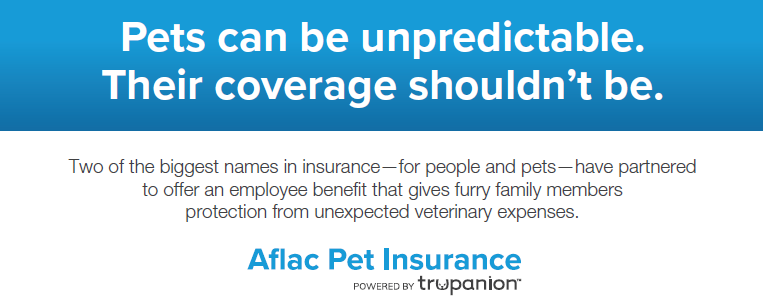 Postcard ad for Aflac pet insurance by Trupanion
